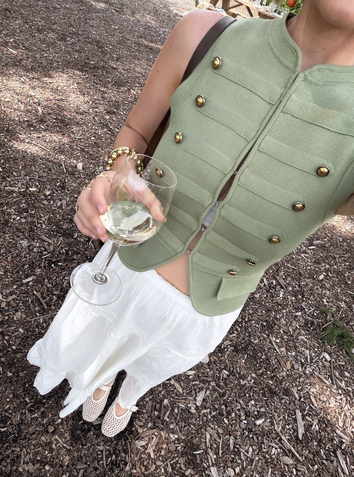 A closer look on my spring outfit for the winery! Loving this vest top from Zara! 

#LTKdayinmylife #LTKootd