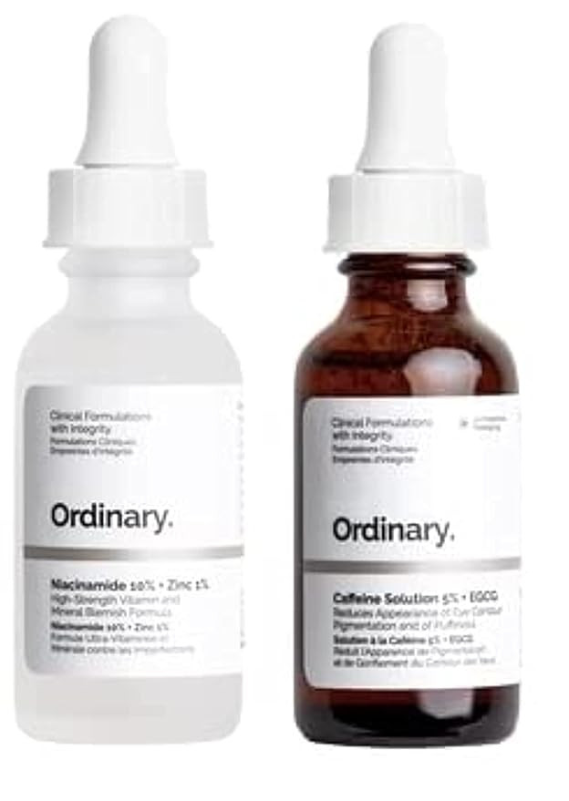 Set of The Ordinary Niacinamide 10% + Zinc 1% 30ml Plus The Ordinary Caffeine Solution 5% + EGCG ... | Amazon (US)