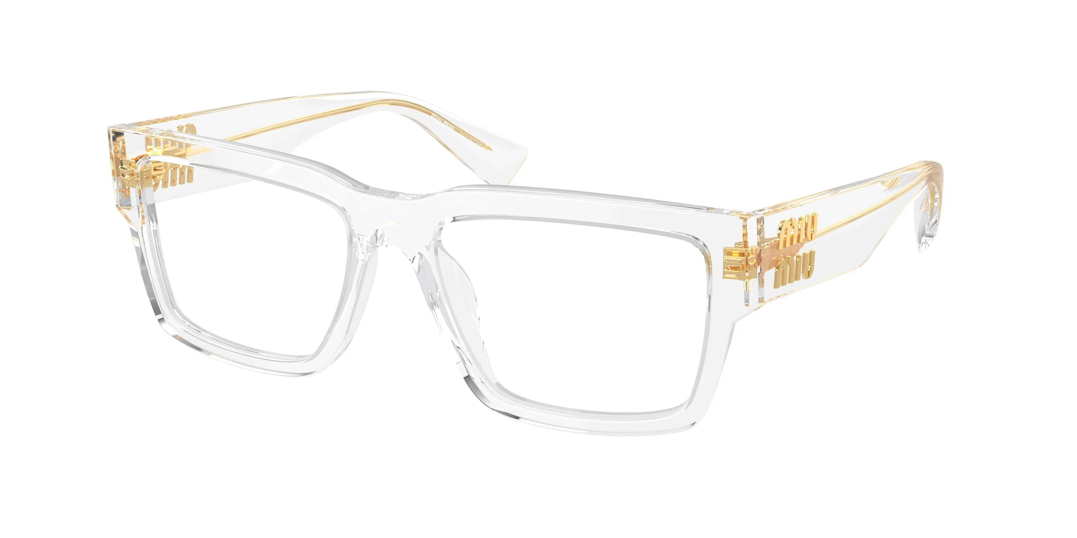 Miu Miu 02XV Eyeglasses 2AZ1O1 - Transparent Women Rectangle | Designer Optics