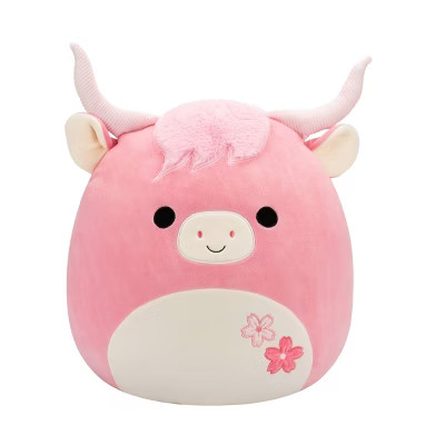 Squishmallows 16" Pink Highland Cow with Sakura Flowers Large Plush | Target