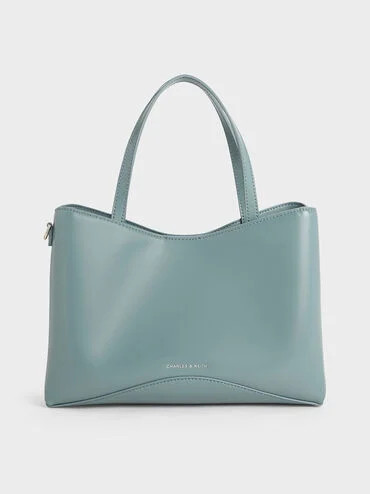 Sybill Tote Bag
 - Slate Blue | Charles & Keith US