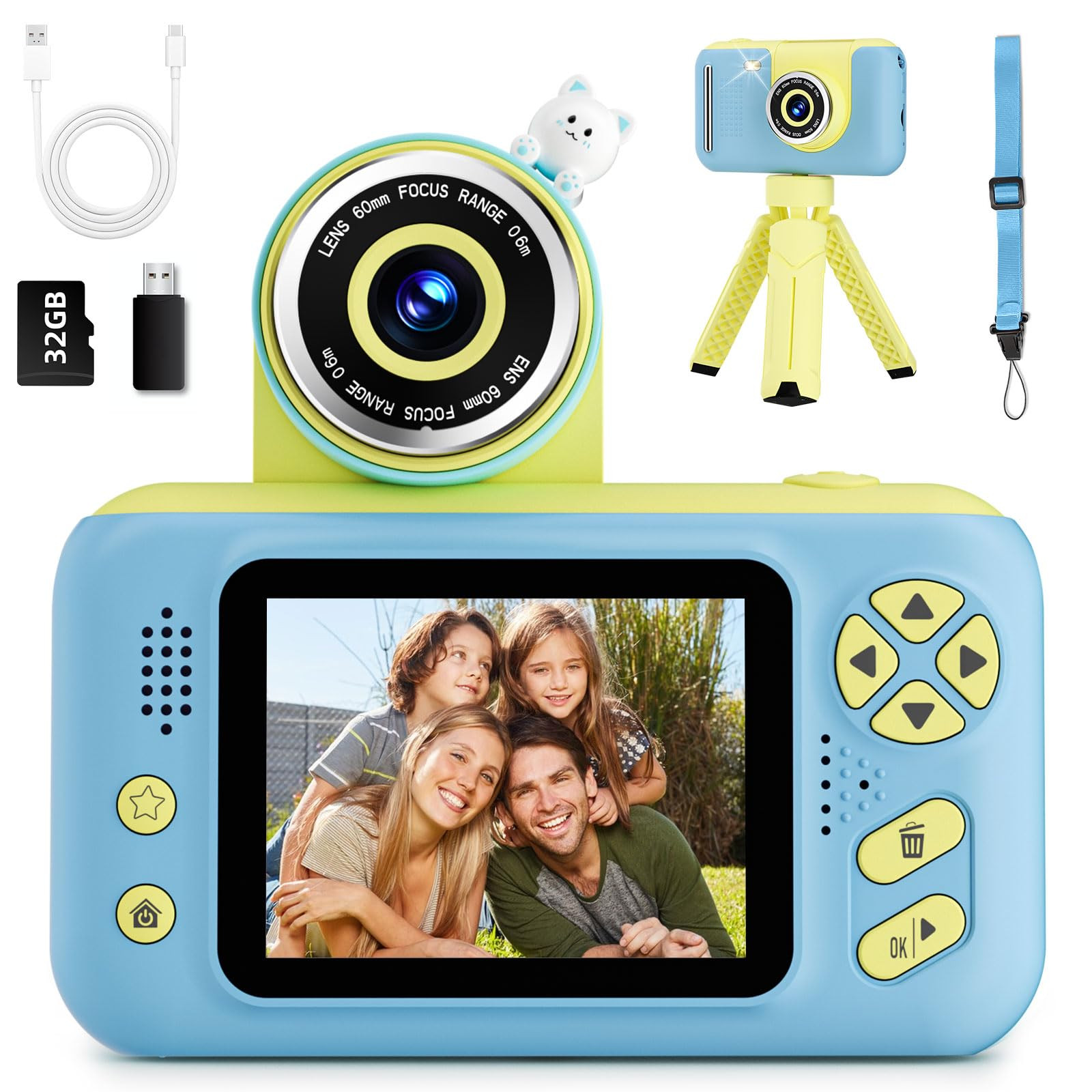Camera for Kids, Toddler Volging Cameras Age 3-8 Christmas Birthday Gifts for Boys and Girls 3-12... | Amazon (US)