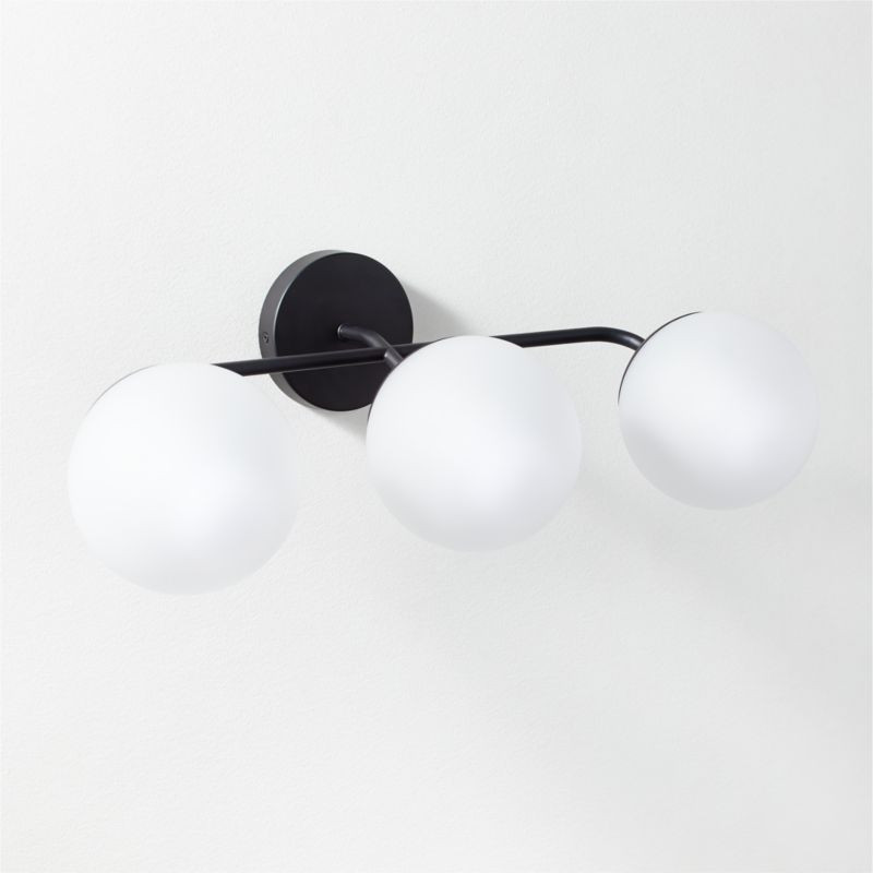 Vega 3 Bulb Black Wall Sconce + Reviews | CB2 | CB2