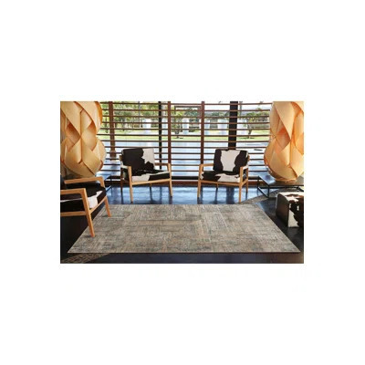 Machine Washable Straw Striped Pattern Woven Base Rug | Wayfair North America