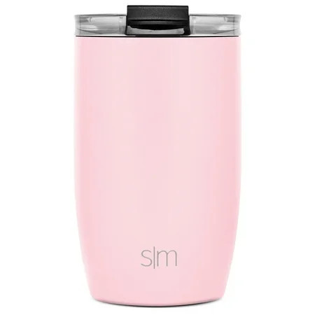Simple Modern 12oz Voyager Travel Mug Tumbler w/ Clear Flip Lid & Straw - Coffee Cup Kids Vacuum Insulated Flask 18/8 Stainless Steel Hydro -Blush | Walmart (US)