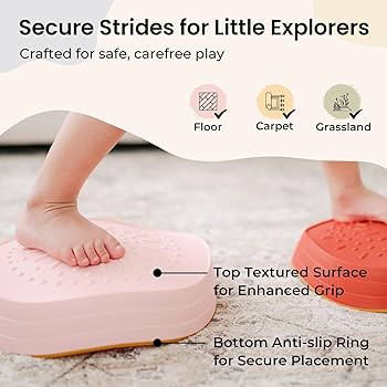 Tiny Land Stepping Stones for Kids, 5pcs Non-Slip Toddler Stepping Stones, Sensory Stepping Stone... | Amazon (US)