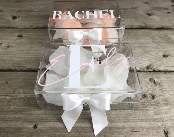 Bridesmaid Proposal Gift Boxes Personalized Empty Acrylic - Etsy | Etsy (US)