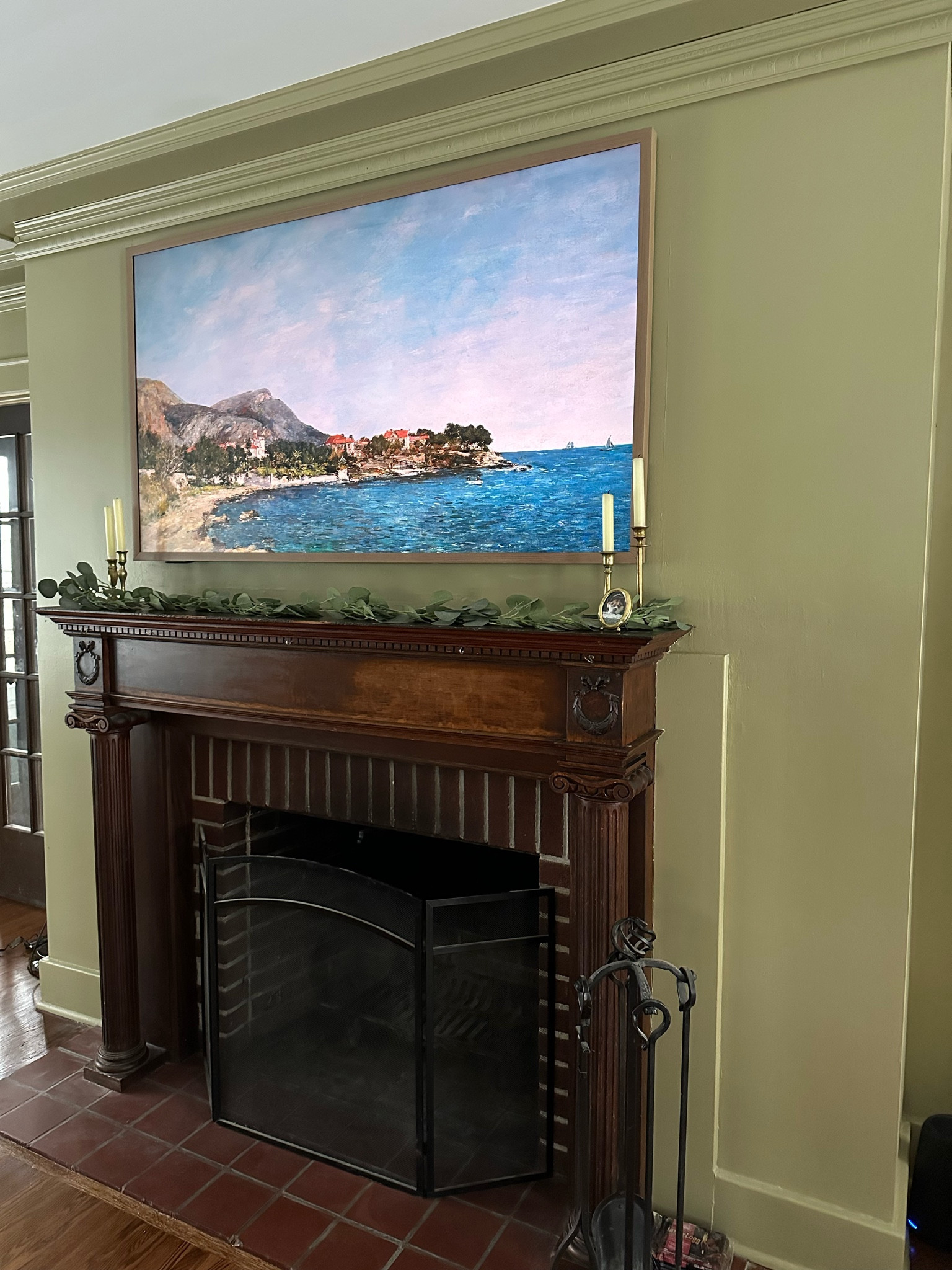 We love our Hisense frame TV, such a beautiful feature above our mantel

#LTKHome