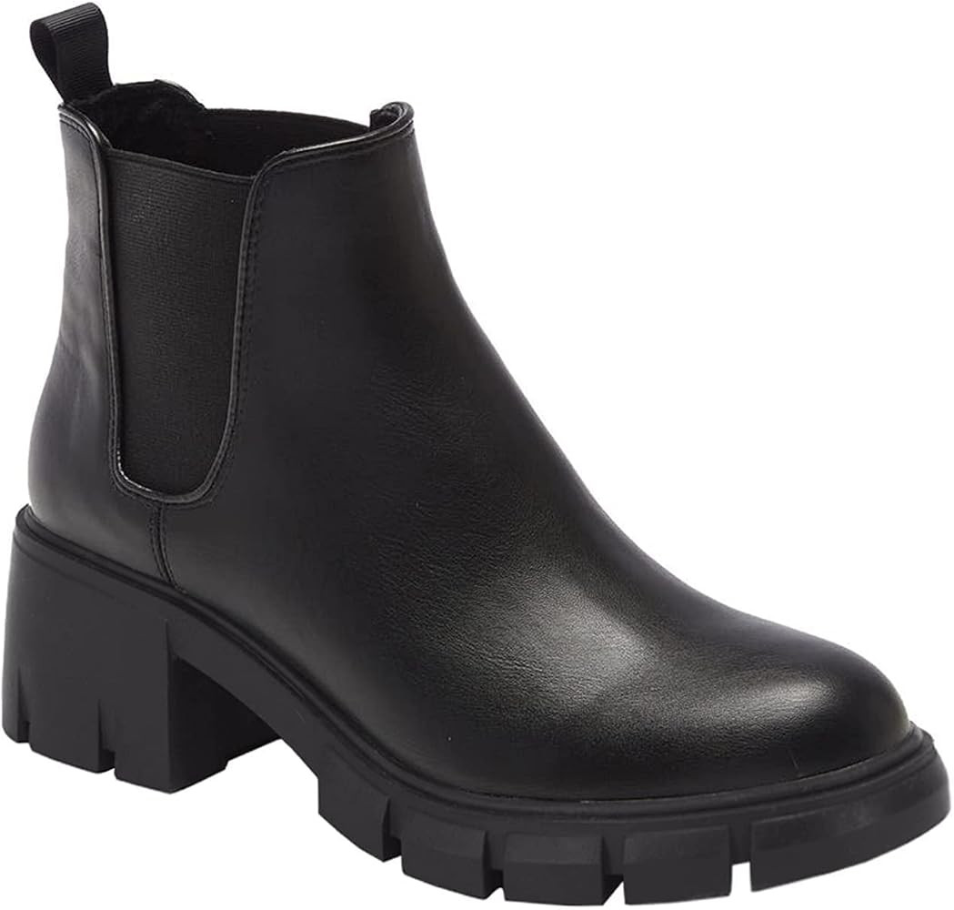 gihubafuil Women’s Chelsea Boots Fashion Platform Chunky Block Heels Slip On Combat Ankle Booti... | Amazon (US)