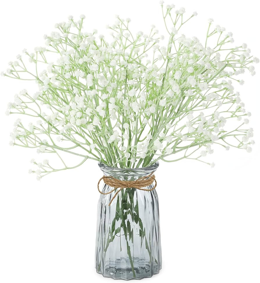6pcs Babys Breath Artificial Flowers Faux Fall Stem Foliage Leaves Floral Fake Flowers Artificial... | Amazon (US)