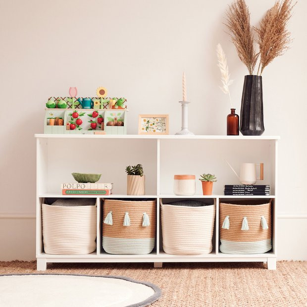 Buy Great Little Trading Company Blake Long Storage Unit -White | Kids bookcases and shelving | A... | argos.co.uk