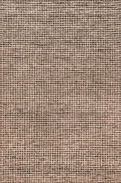 Brown Melrose Checked 6' x 9' Area Rug | Rugs USA