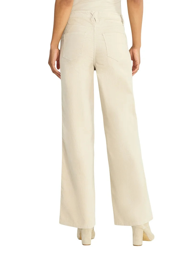 Time and Tru Women's and Women's Plus Corduroy Seamed Wide Leg Pants, 31" Inseam, Sizes 2-22 | Walmart (US)