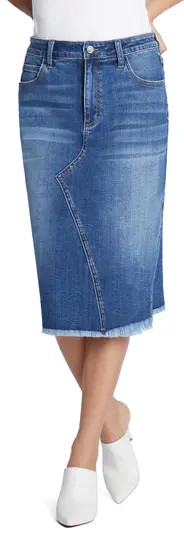 Reveal Denim Midi Skirt | Nordstrom