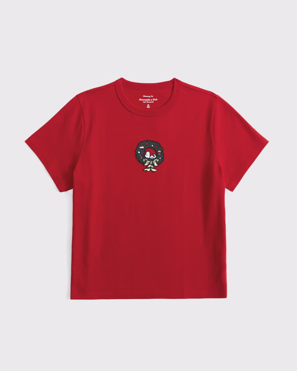 Short-Sleeve Snoopy Graphic Skimming Tee | Abercrombie & Fitch (US)