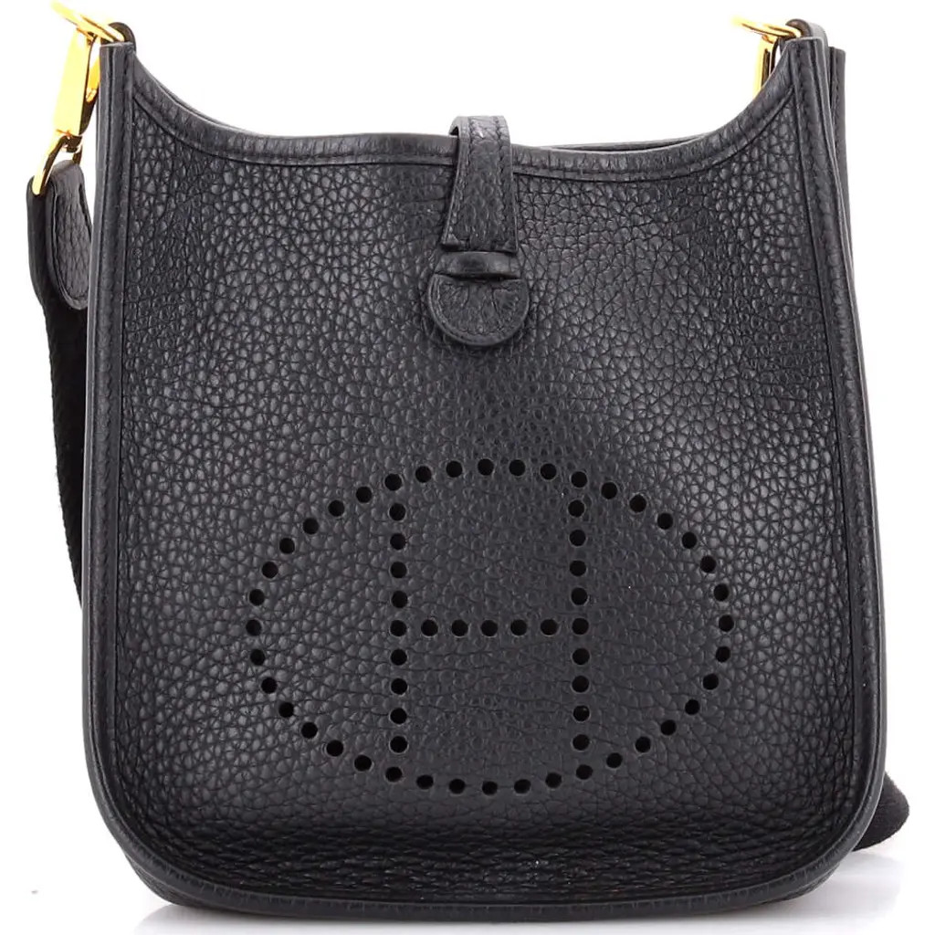 Pre-Owned Hermes Evelyne Bag Gen III Clemence TPM in Noir at Nordstrom, Size X-Small | Nordstrom