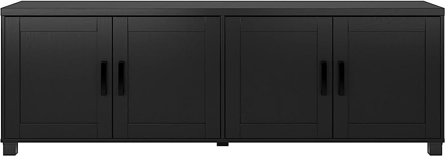 CorLiving Virlomi Black Ravenwood TV Stand with Doors, for TVs up to 85" | Amazon (US)
