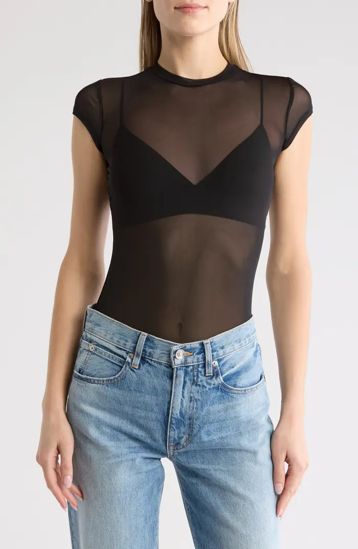 AFRM LOS ANGELES Guiza Short Sleeve Mesh Top | Nordstromrack | Nordstrom Rack