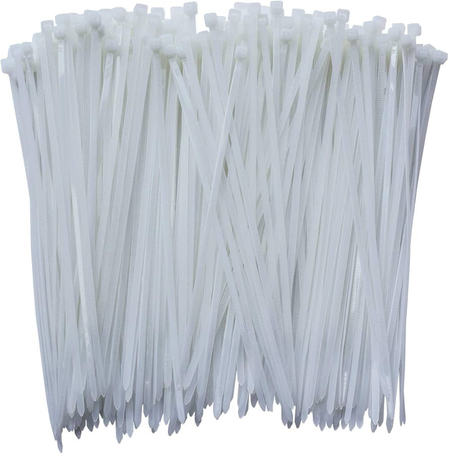 8 Inch Clear Zip Ties (Tying Length 6.7"), 300pcs Nylon Cable Ties,Heavy Duty Cord Strap WHITE | Amazon (CA)