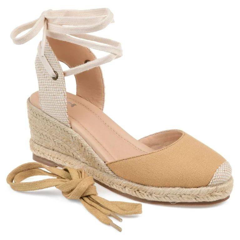 Journee Collection Womens Monte Tru Comfort Foam Wide Width Wedge Heel Espadrille Sandals | Walmart (US)