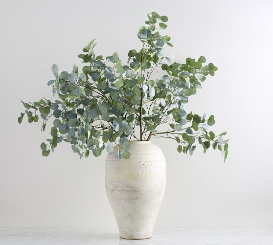 Faux Oversized Silver Dollar Eucalyptus Branch | Pottery Barn (US)