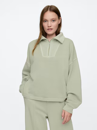 Oversized Quarter-Zip Sweatshirt | Gap Factory