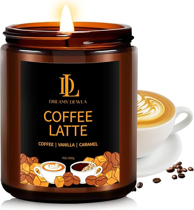 Winter Candle Coffee Latte Scented, Natural Soy Candles for Home Scented, 7oz Holiday Candle with... | Amazon (US)