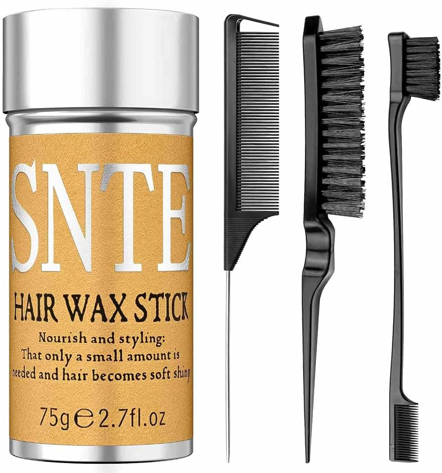 Ensemble de coiffage avec cire en stick et brosses pour discipliner les frisottis et les cheveux ... | Amazon (FR)