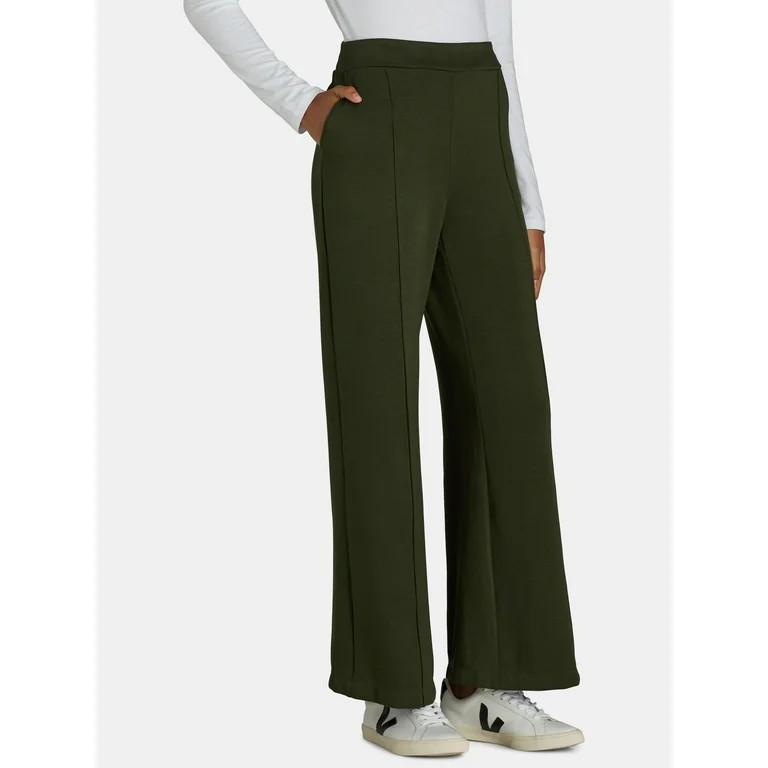Scoop Women's and Women's Plus Scuba Knit Trouser Pants, Sizes XS-4X | Walmart (US)