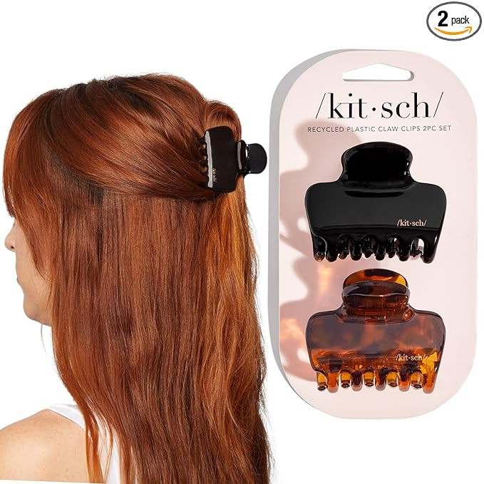 Kitsch Medium Claw Clips for Women - Strong Hold & Stylish Glossy Puffy Design Hair Accessories |... | Amazon (US)