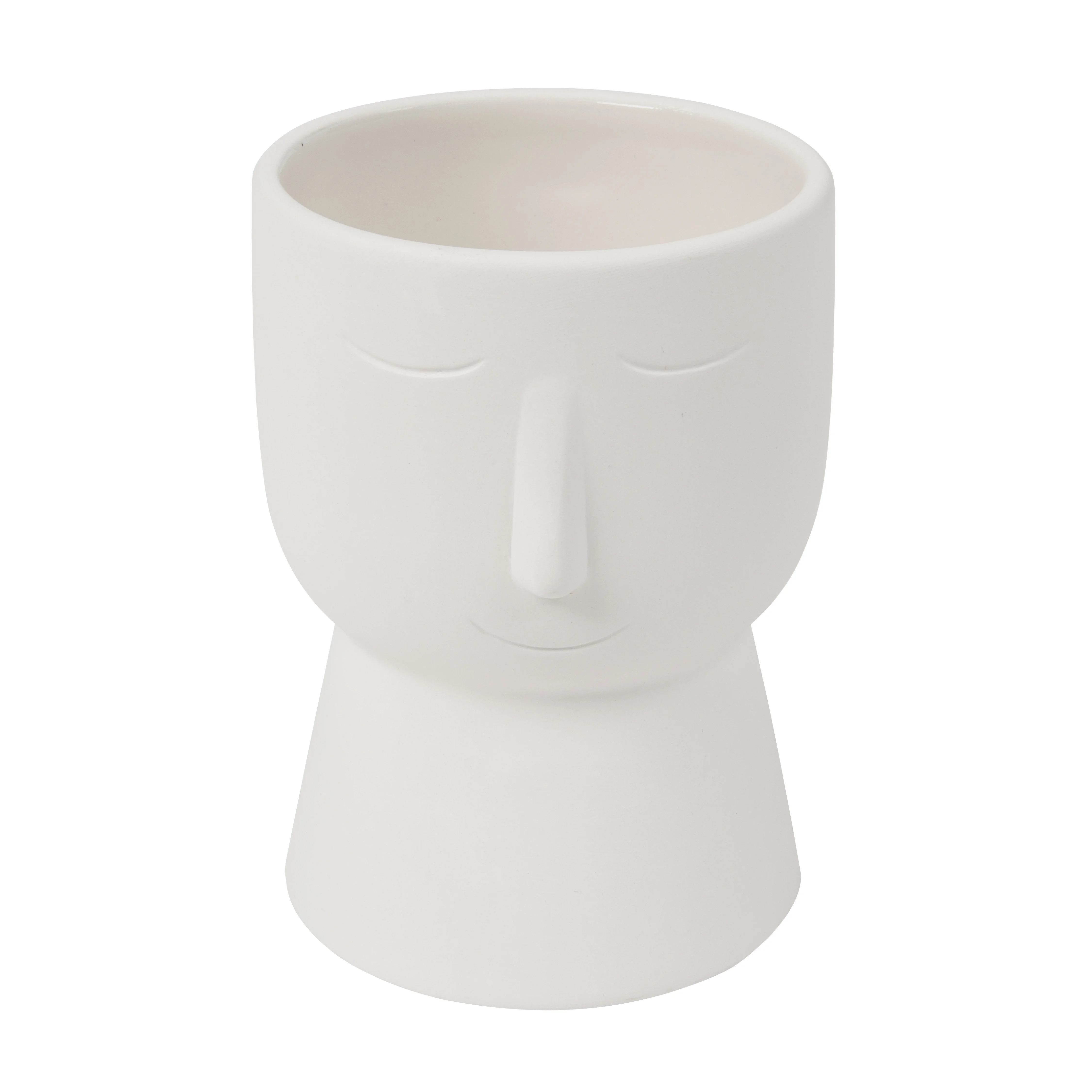 Create Basics Paintable Ceramic Face Planter | Walmart (US)