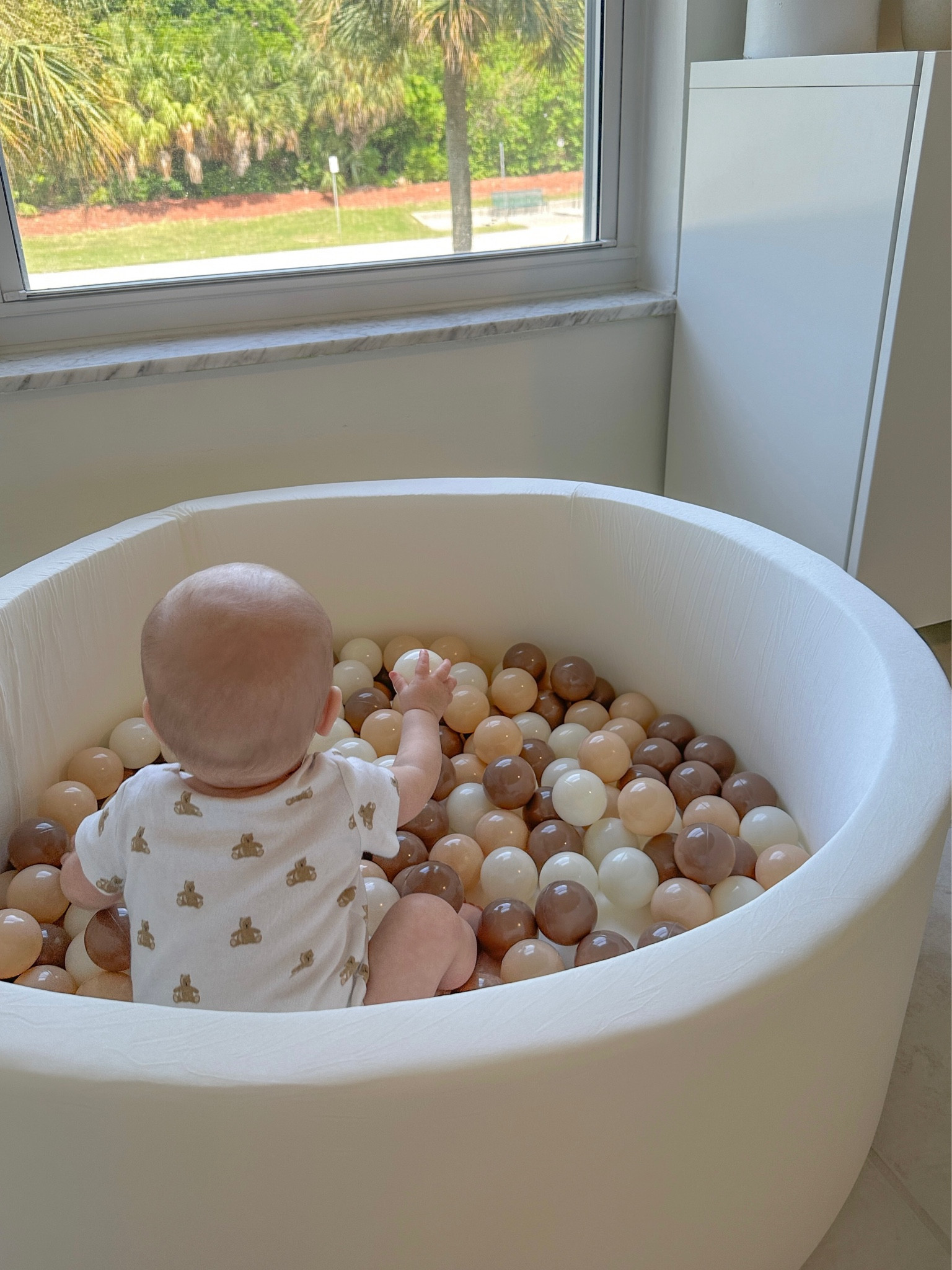 Aesthetic Ball Pit🤎🧸 
My one year old loves this! & it matches with my house 🫣
I got the ball pit i have linked in white & 2 packs of the balls, but 3 packs would fill it up more! 

#LTKkids #LTKhome #LTKbaby