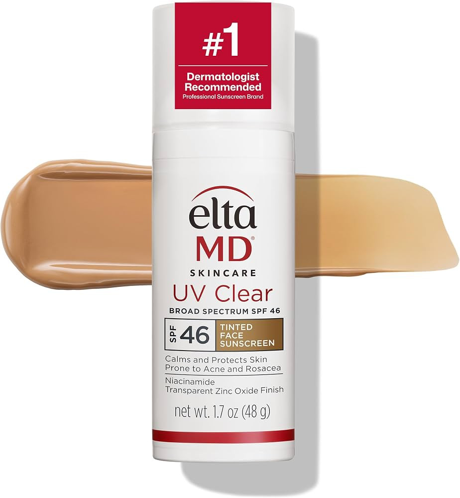 EltaMD UV Clear Face Sunscreen with Zinc Oxide, Oil-Free, SPF 46 and SPF 50 | Amazon (US)