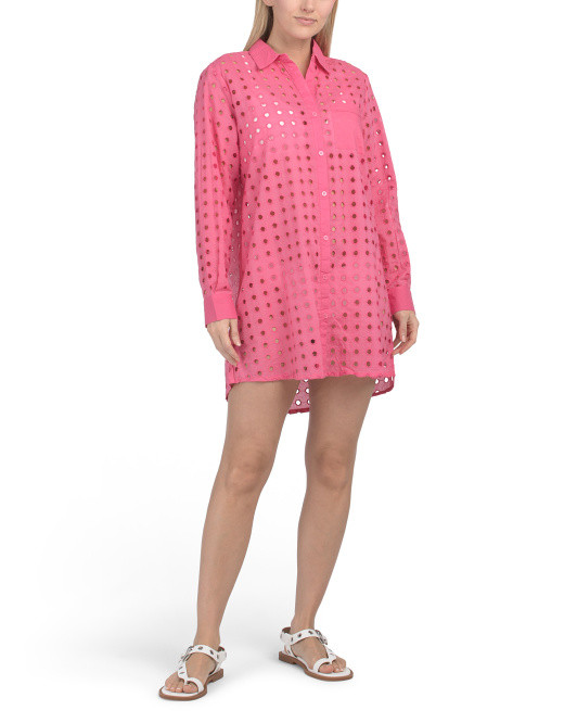 Cotton Eyelet Cover-up Shirt | Clothing | Marshalls | Marshalls