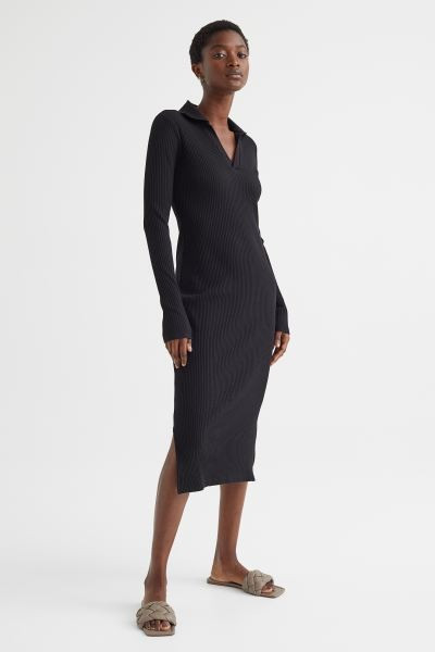 Collared Ribbed Dress | H&M (US + CA)