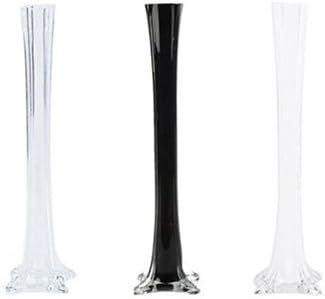 LACrafts 16" Glass Eiffel Tower Vases - 12 Pack - White | Amazon (US)
