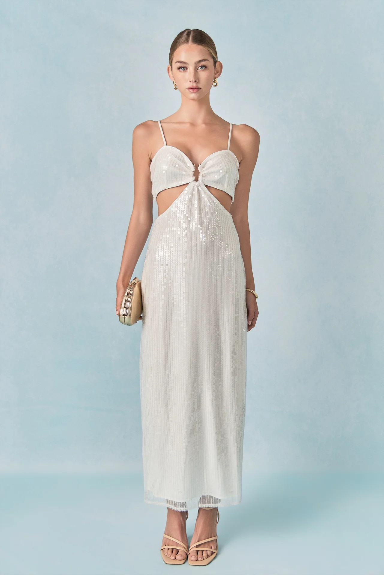 Emma Sequined Cut Out Midi Dress | Endless Rose