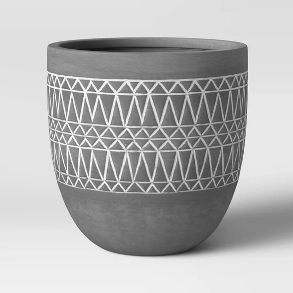 Stoneware Diamonds Planter Gray - Opalhouse™ | Target
