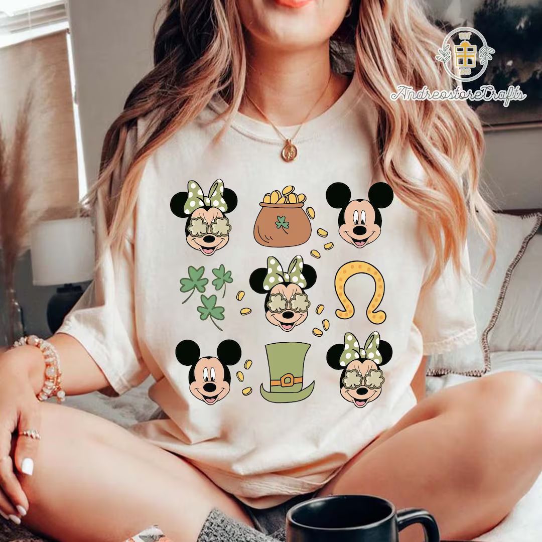 Disney Bundle St Patrick's Day Shirt, St Patrick's Day Mickey and Friends Shirt, Disneyland Famil... | Etsy (US)