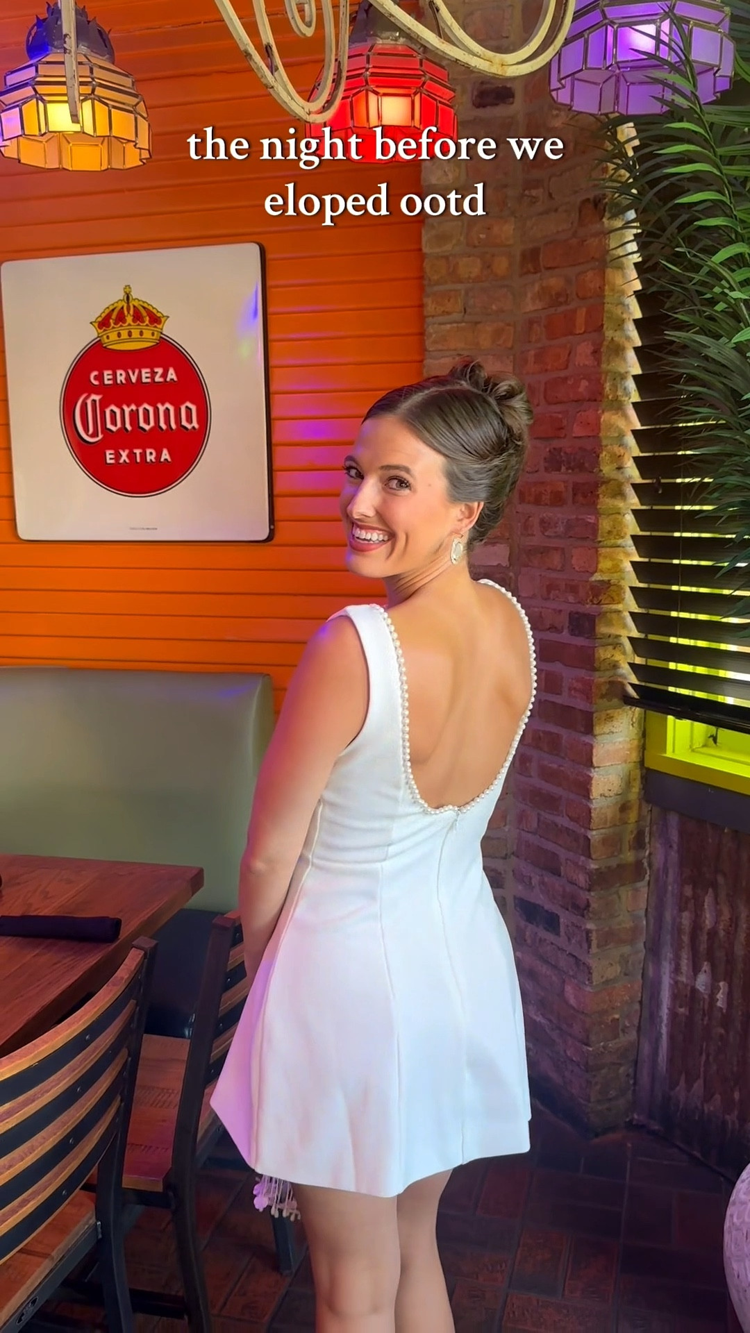 Obsessed with this outfit for my “rehearsal” dinner the bright before I eloped! 🤍💍