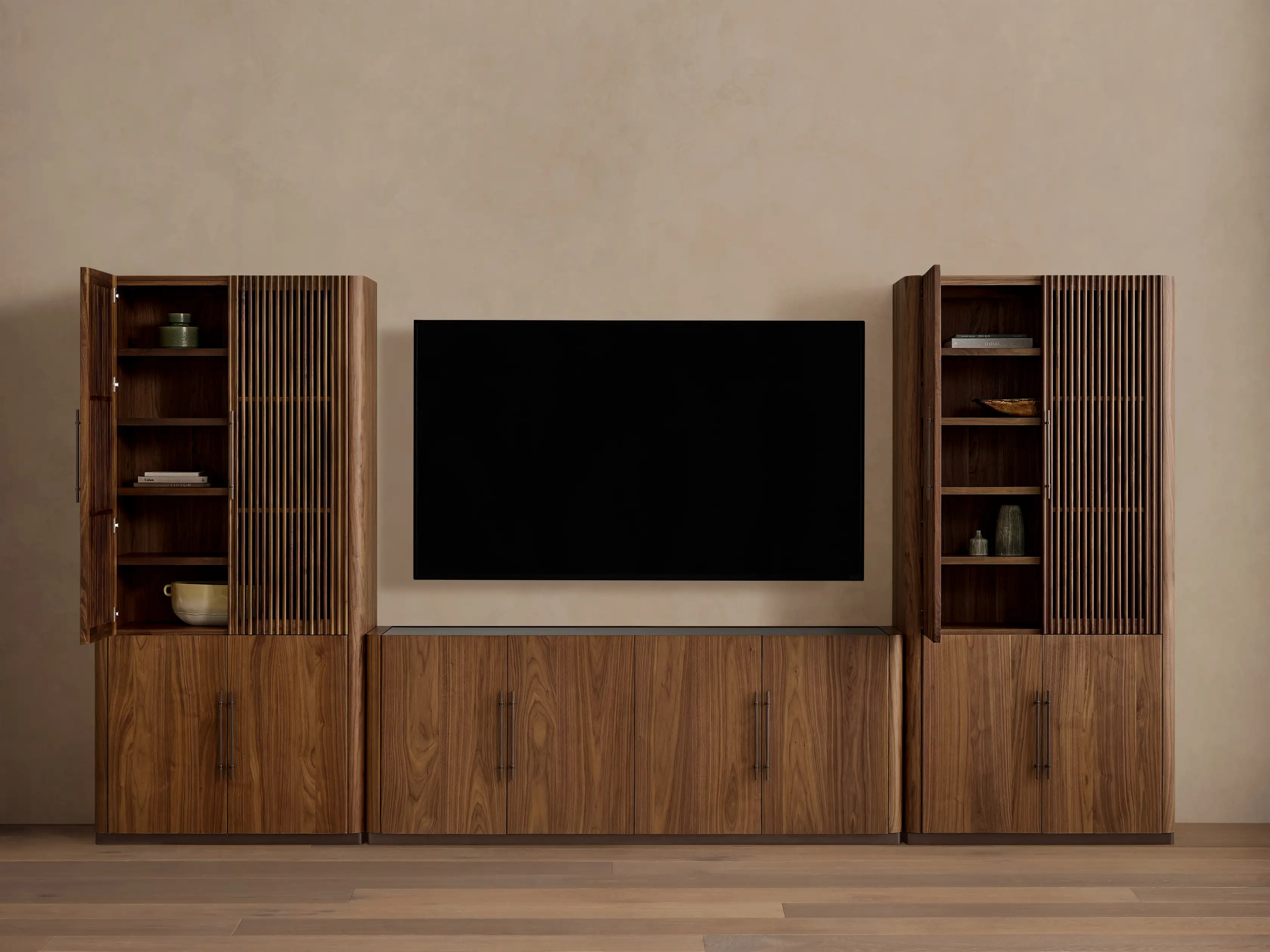 Piermont Modular Reeded Media Cabinet Set | Arhaus