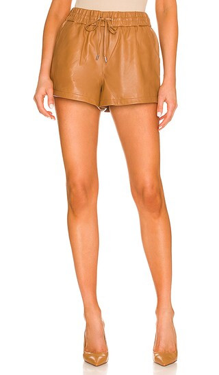 Baxter Leather Boxer Short in Almond | Revolve Clothing (Global)