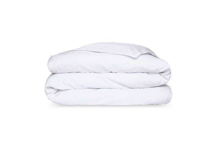 True White Color Queen Size Organic Cotton Duvet Cover with 400 TC Percale Weave | Cammie | Cammie