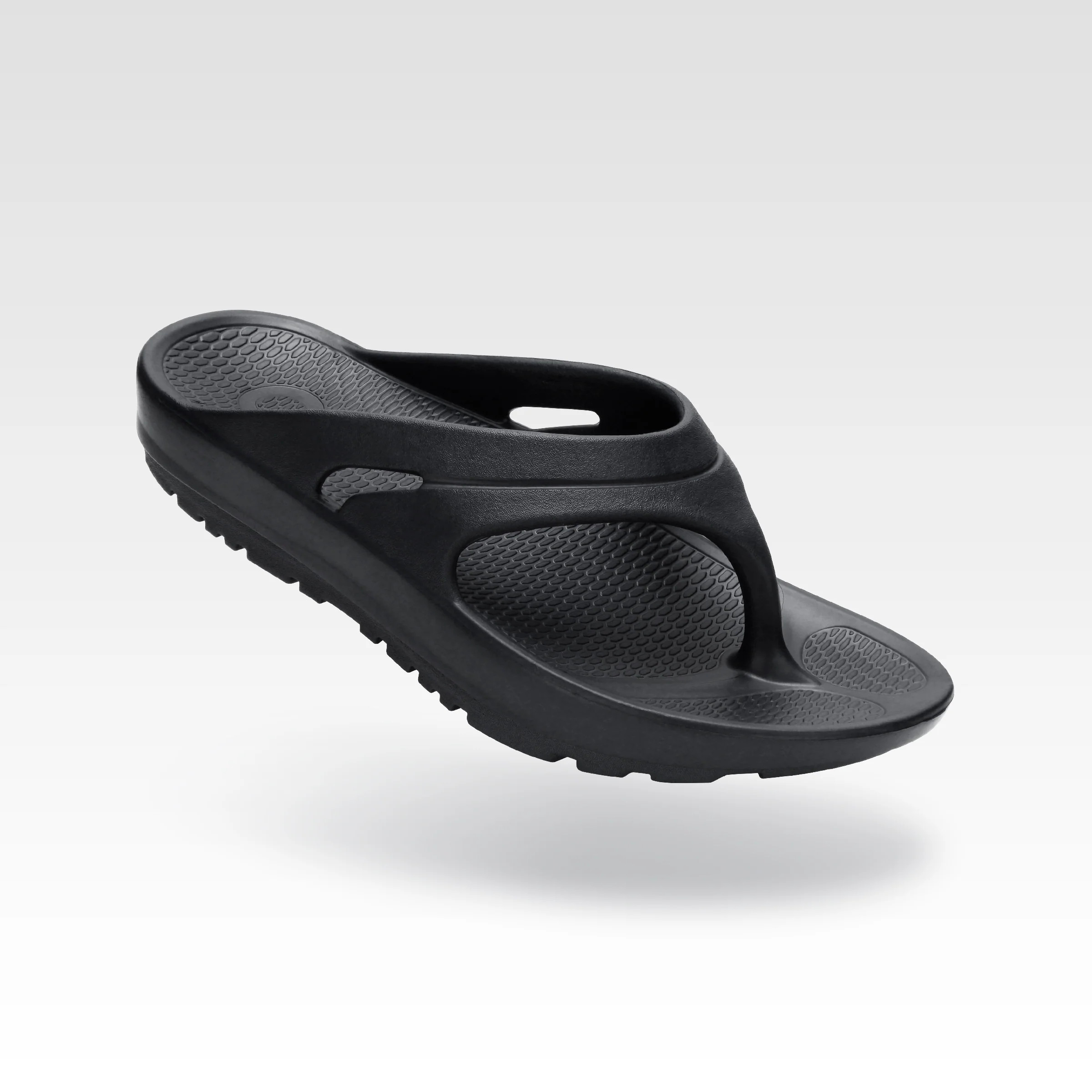 Sustainable Recovery Flip Flop, Cool Your Jets Black | OKA Footwear | Oka Recovery