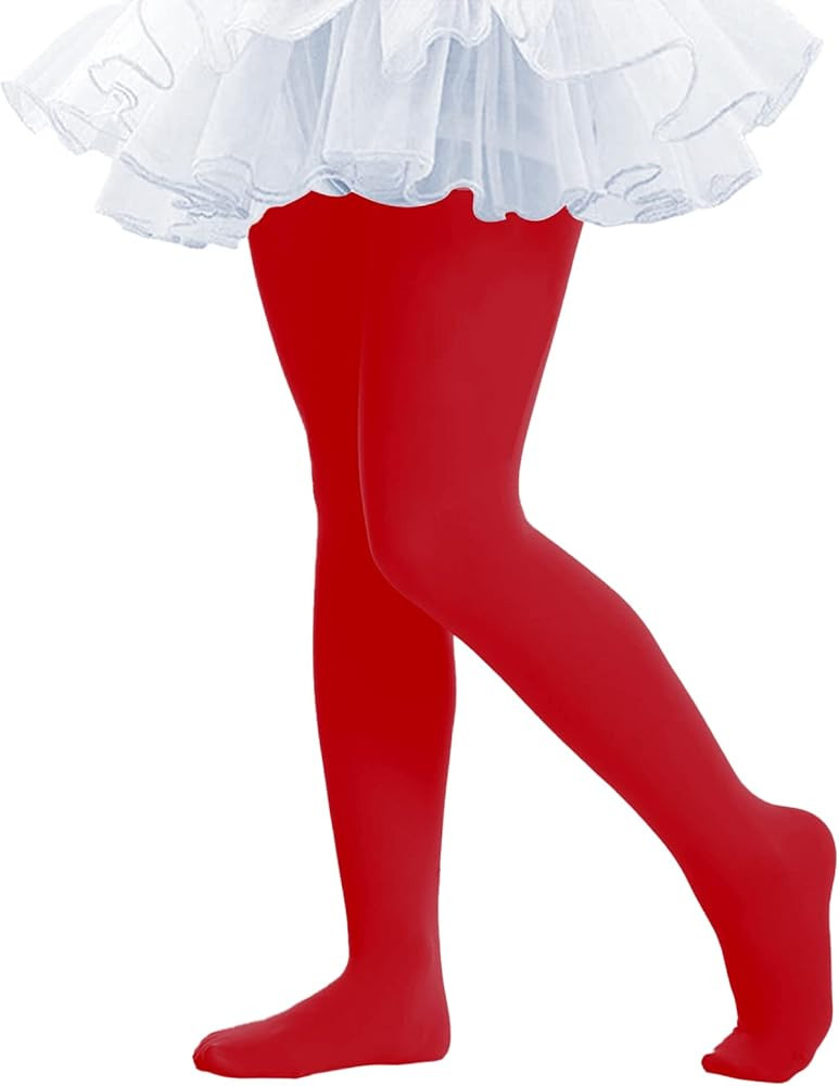 Ballet Tights for Girls - Ultra Soft Elastic Footed Tights for Toddler Girls - Warm Stockings | Amazon (US)