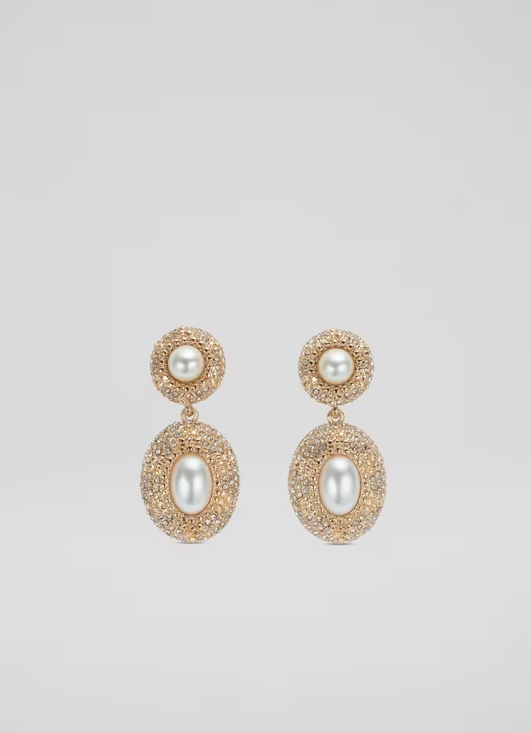 Valerie Gold Crystal Plating Stud Earring | L.K. Bennett (UK)