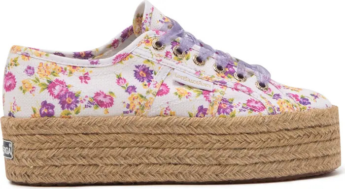 SUPERGA X LOVESHACKFANCY SUPERGA 2790 Floral Espadrille Platform Sneaker | Nordstromrack | Nordstrom Rack