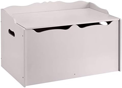 Amazon Basics Kids Wooden Toy Box Storage Chest, Gray | Amazon (US)