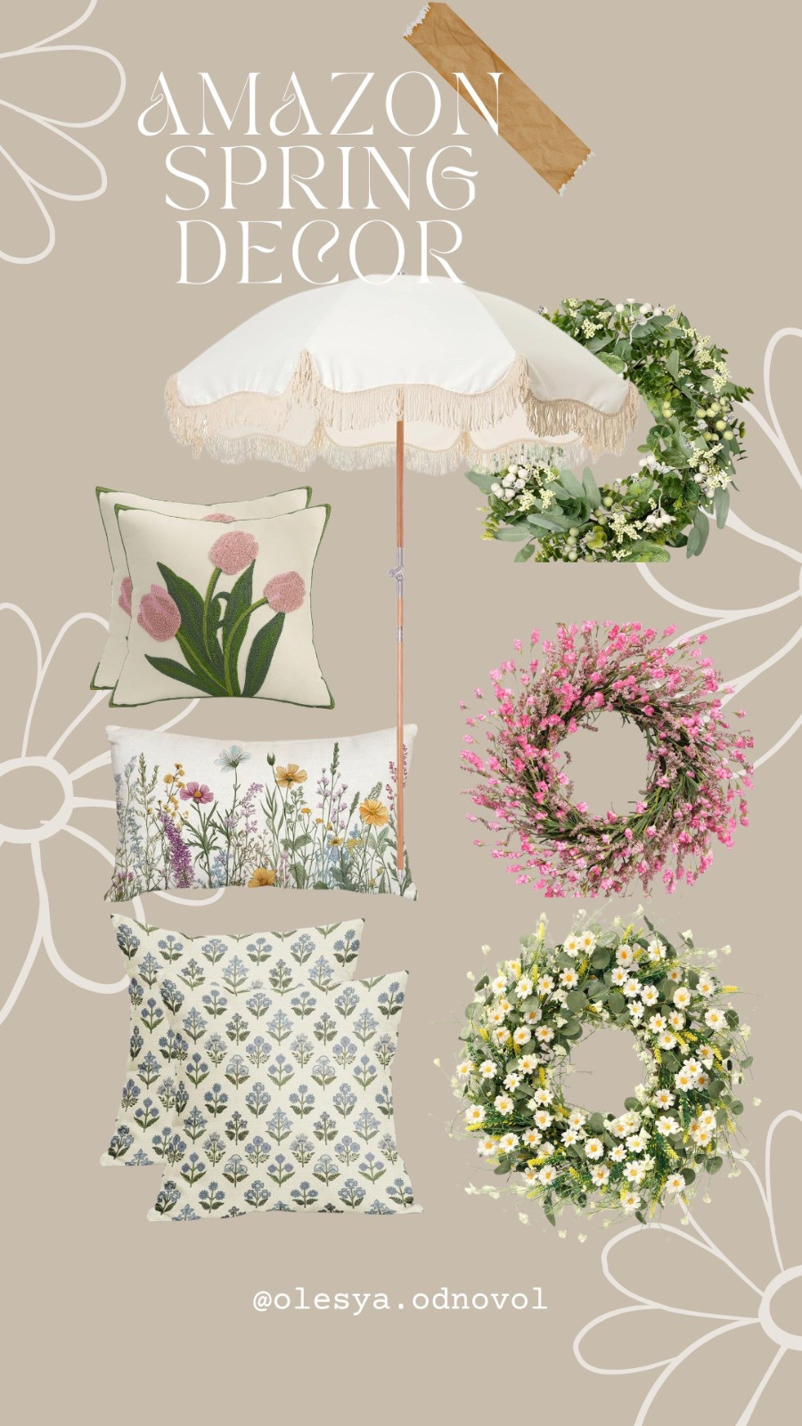 Welcome spring with these beautiful Amazon finds! From floral pillows to elegant wreaths, these pieces add the perfect seasonal touch to any space. Refresh your home and embrace the cozy spring vibes! Shop now to bring the season indoors. #SpringDecor #AmazonHome #FloralTouches #SpringRefresh #NeutralAesthetic #SeasonalStyle #HomeInspo #CozyLiving

#LTKHome #LTKU #LTKSpring