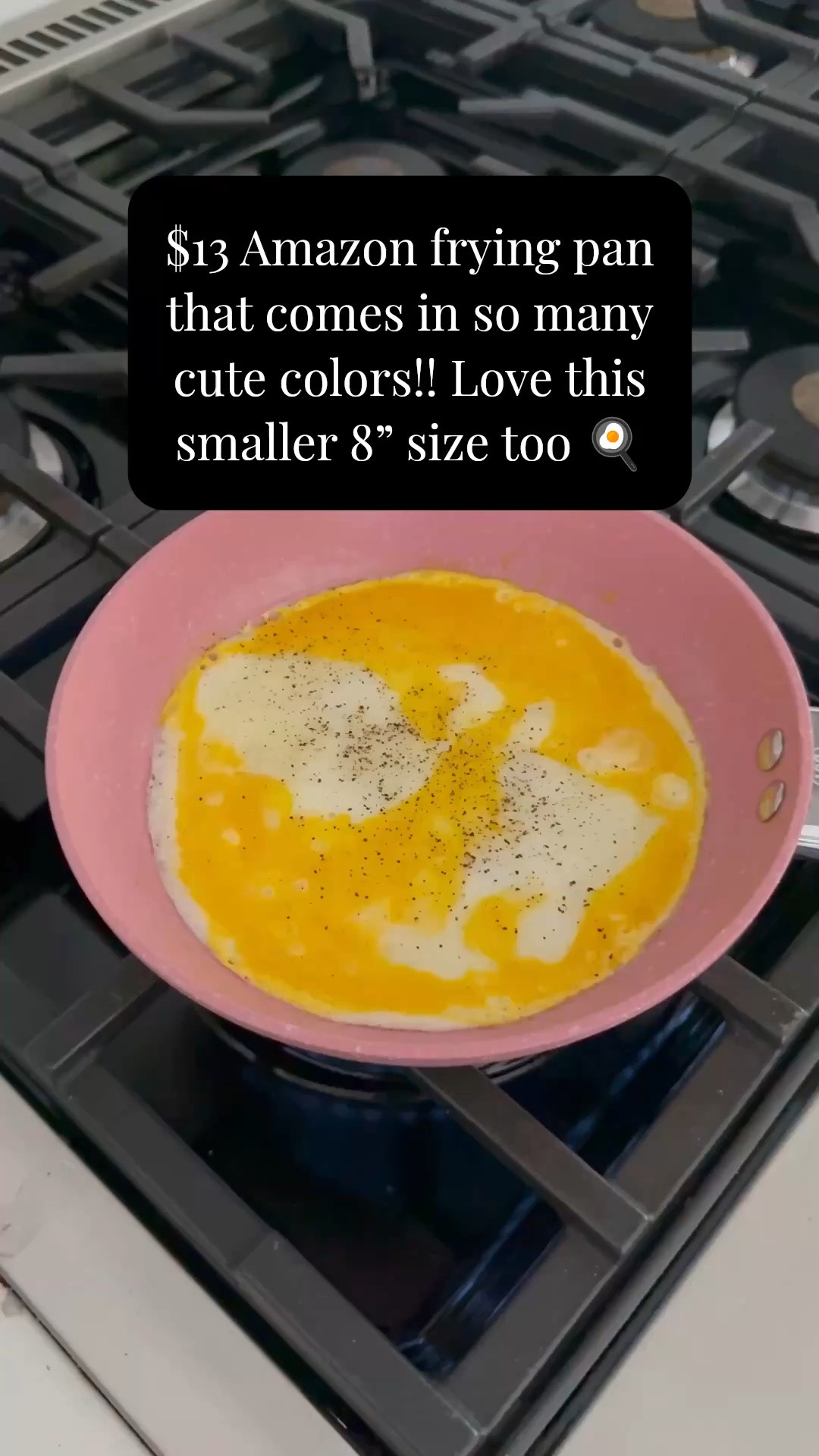 $13 Amazon frying fan that comes in so many cute colors and size options! We got this 8 inch one so my daughter could usually cook eggs and clean it. So cute!! 🍳💕￼

#LTKHome #LTKmomlife #LTKfoodie